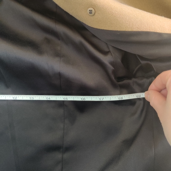 *Club Monaco Franci Tan Wool Pea Coat with Black Trim - Small - Picture 9 of 10